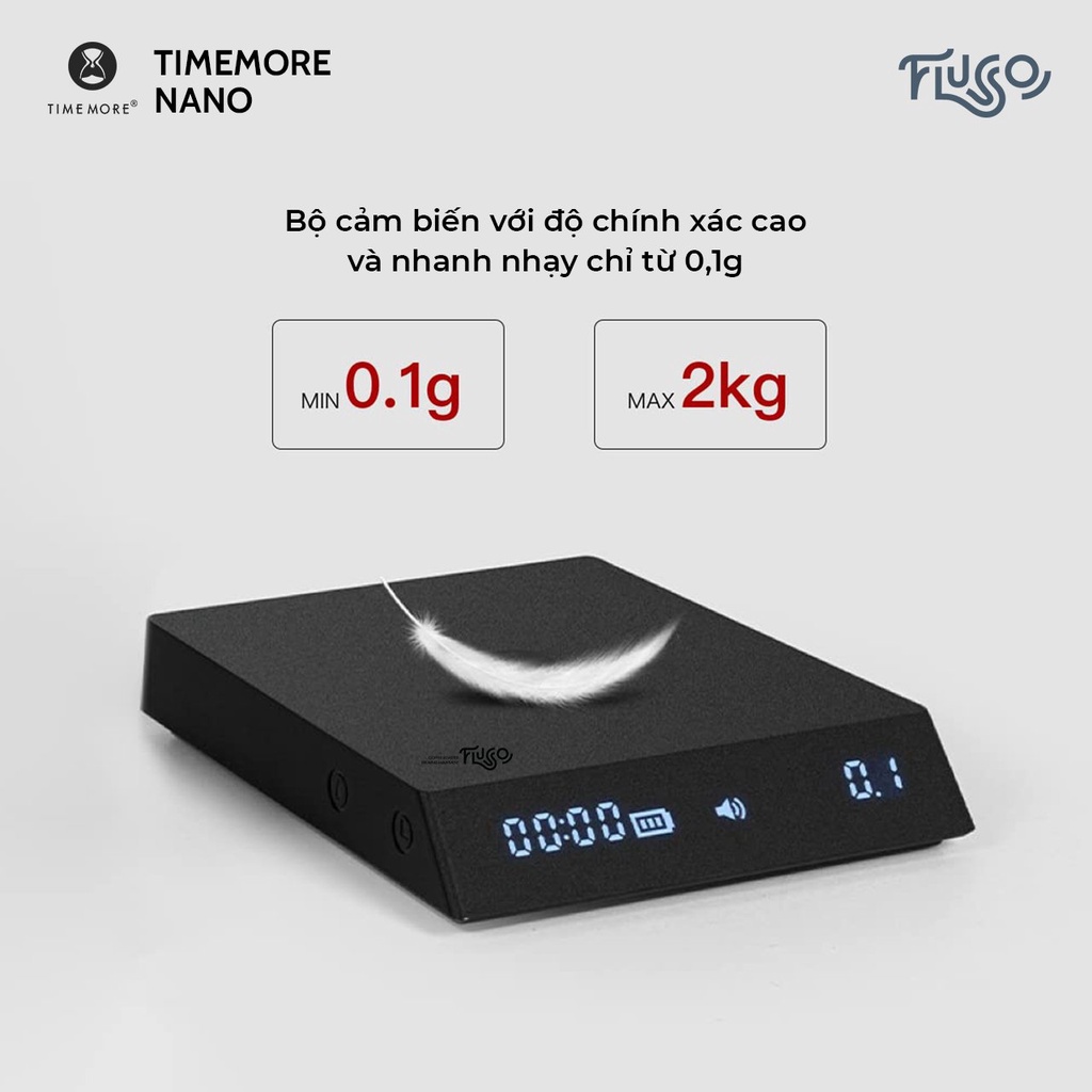 Cân Điện Tử Pha Chế Cà Phê Timemore Black Mirror Nano (Hàng Chính Hãng Bảo Hành 12 Tháng)