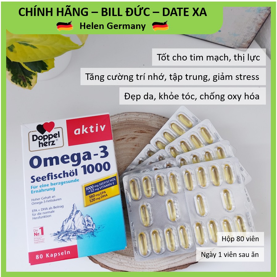 Dầu cá sáng mắt đẹp da - Chính hãng Đức