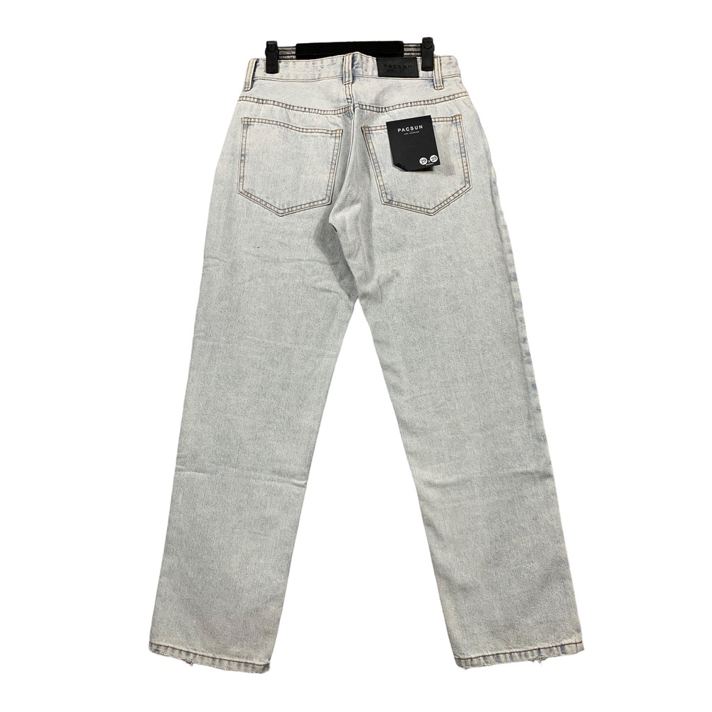 Quần Jean ống rộng dáng suông - màu xanh bạc (ảnh thật) | BigBuy360 - bigbuy360.vn