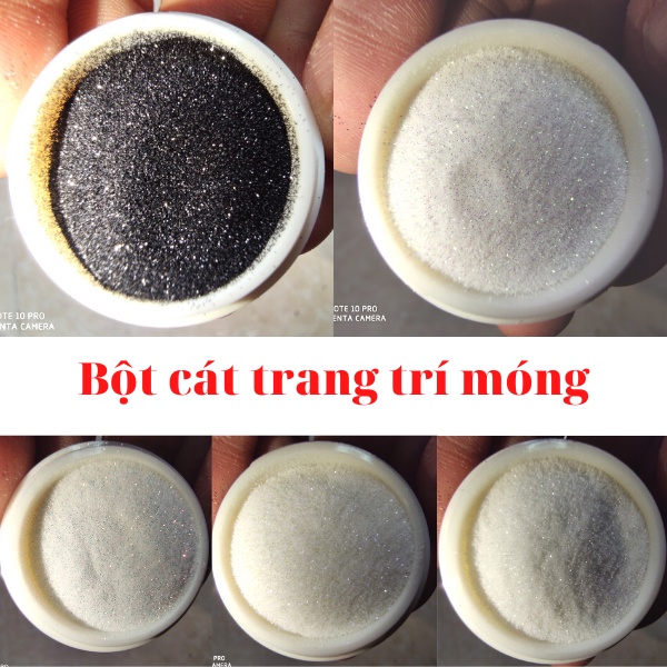 Bột cát hũ trang trí móng nổi bật