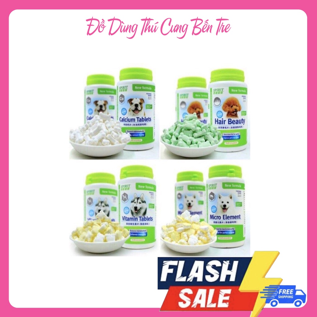 Canxi Cho Chó Mèo, Vitamin, Khoáng Chất, Dưỡng Lông Dạng Viên Nén