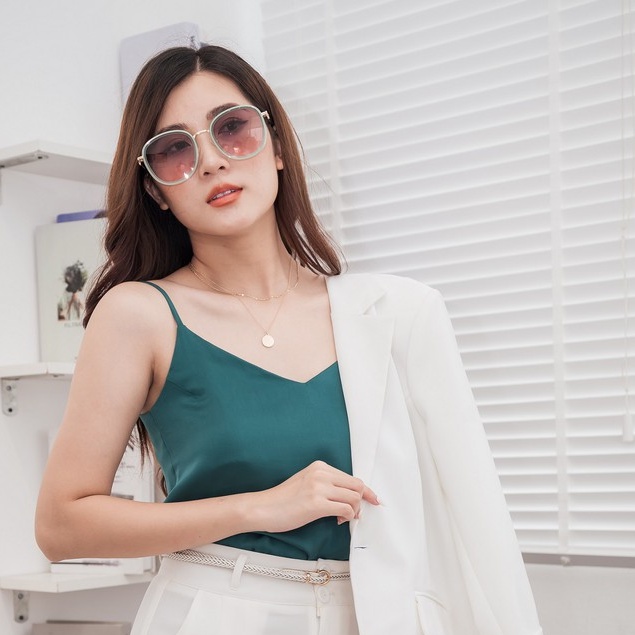 Áo hai dây nữ lụa ngọc trai cao cấp mặc trong áo blazer, chất vải mát mịn, không nhăn - AD01 - wfstudios