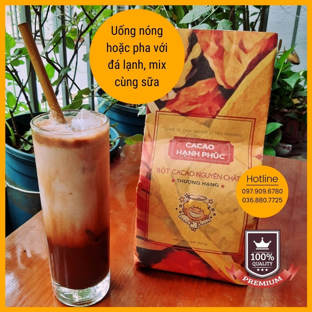 Cacao nguyên chất⚡ANOLYTE⚡Cacao Hạnh Phúc - Bột Cacao Nguyên Chất - Siêu Mịn - Gói 500gr | BigBuy360 - bigbuy360.vn