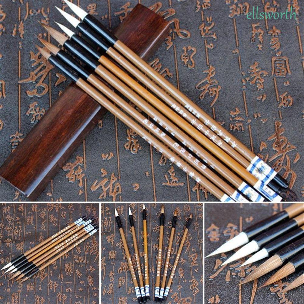 Set 6 cọ viết thư pháp phong cách Trung Hoa tiện dụng