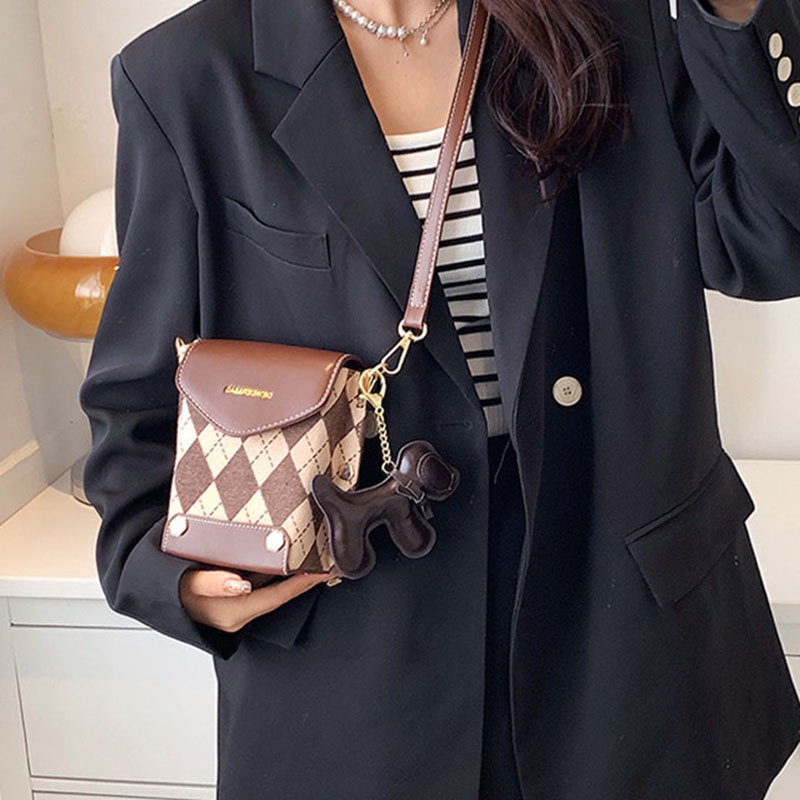 Túi Đeo Vai mini Kiểu Dệt Hình Vuông Thời Trang Mùa Hè Cho Nữ