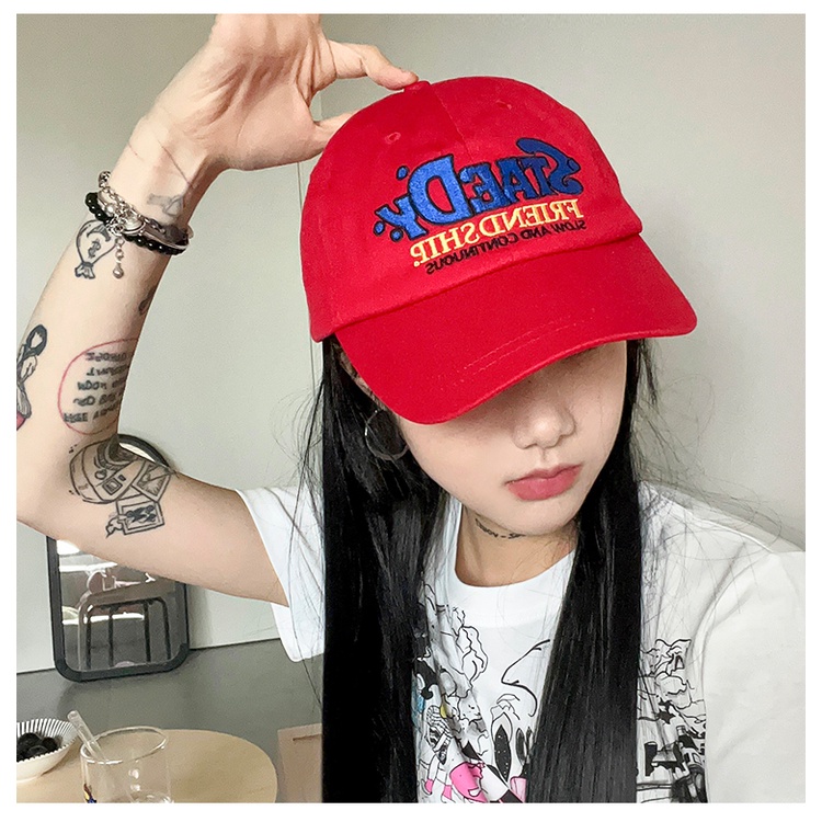 Mũ Lưỡi Trai Mềm Mại Thêu Họa Tiết Xinh Xắn Dành Cho Nữ