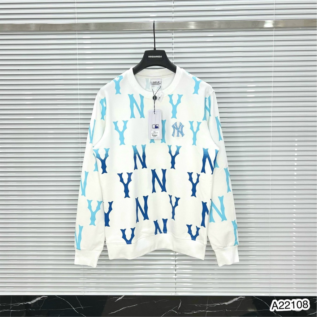 Áo Sweater Nam NY Dập Vân Họa Tiết Chữ In Loang Sang Trọng - Áo Nỉ Nam Nữ NY Chất Nỉ Da Cá Cao Cấp DT STORE MENWEAR