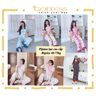 Bộ đồ Pijama nữ Lụa Mango 💖 Đồ ngủ dài Bigsize 40-75kg cao cấp mềm mịn mát lịm