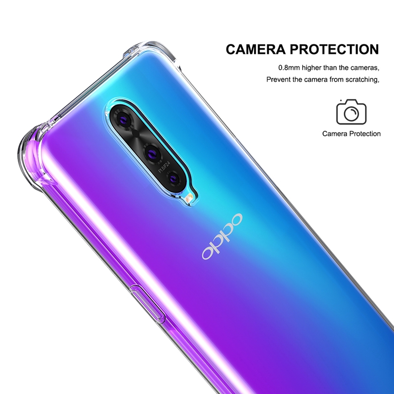 Shockproof Case OPPO F9 A3S A5S F7 F11 R17 Pro A7 A71 A59 F1s Transparent Soft Silicone Case