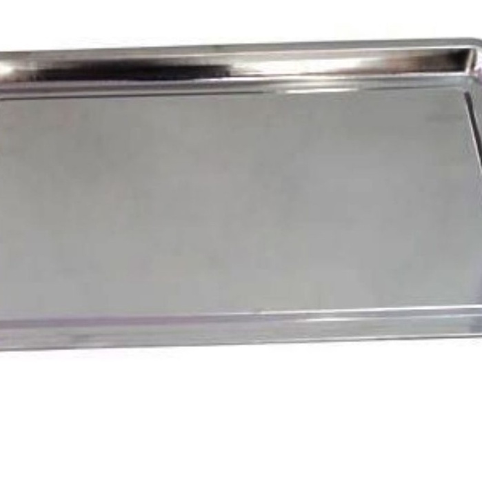 Khay inox chữ nhật cạn nhiều size - mâm inox chữ nhật đủ size 26X35CM