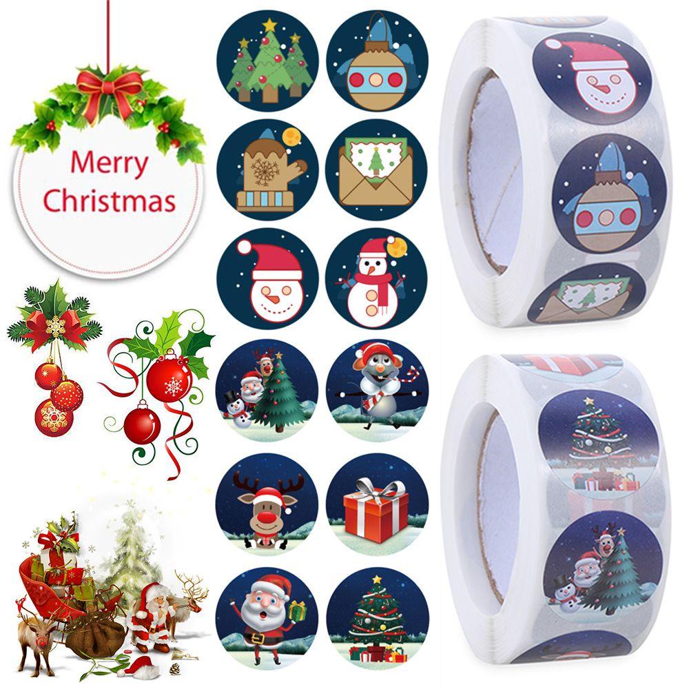 CHOOKEY Set 500 Miếng Dán Ghi Chú Trang Trí Giáng Sinh 2.5cm