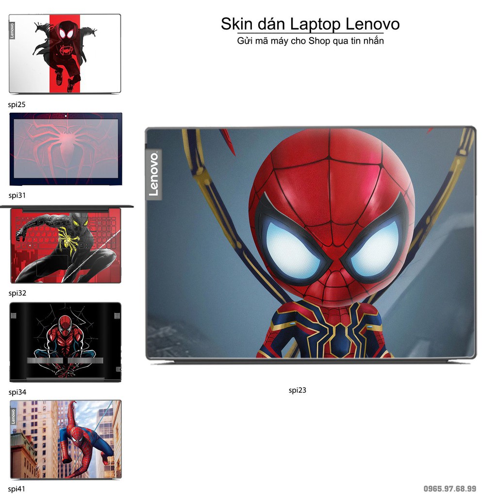 Skin dán Laptop Lenovo in hình người nhện Spiderman _nhiều mẫu 2 (inbox mã máy cho Shop)