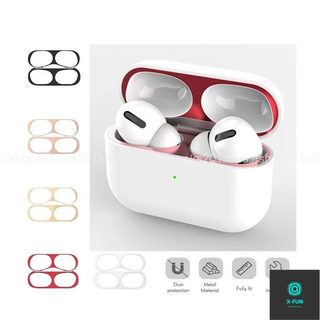 Miếng dán kim loại chống bụi bẩn cho tai nghe Airpods Pro