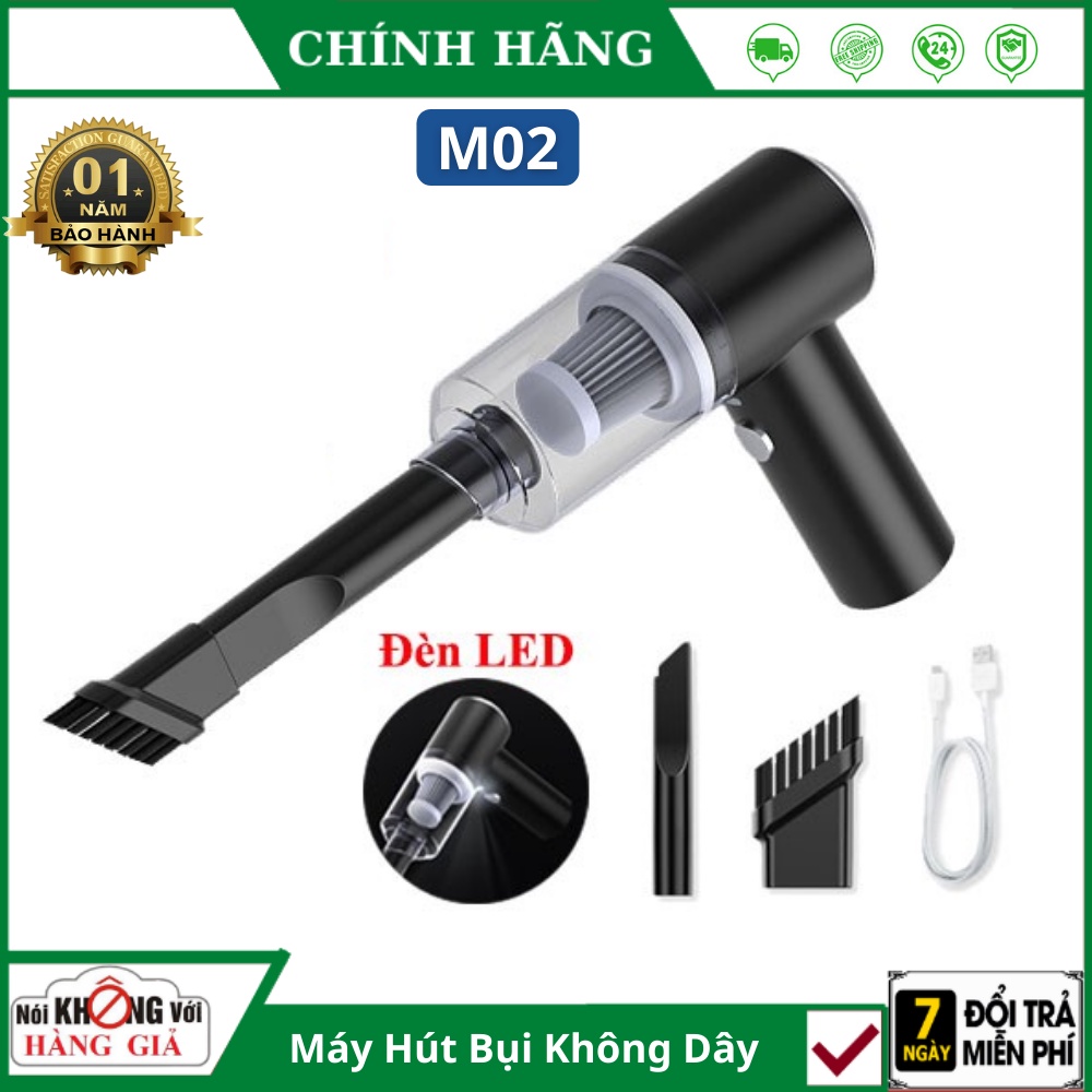 Máy Hút Bụi Cầm Tay Aikesi M02, Máy Hút Bụi Không Dây Cao Cấp Cho Ô Tô, Văn Phòng, Hộ Gia Đình hàng chính hãng