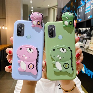 Ốp Lưng Silicone In Hình Khủng Long 3d Cho OPPO A57 A77 A96 A95 A76 A16 Reno 7Z 6Z 5F 4F 8 7 6 5 4 Pro A54 A53 A33 A31 A16K A16E A15 A15S A74 5G A94 A93 A92 A9 A5 2020 A12 A5S A7 F9