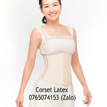 [XẢ KHO] Latex Corset Đai Nịt Bụng Latex Chuẩn - Fake đền 100 lần