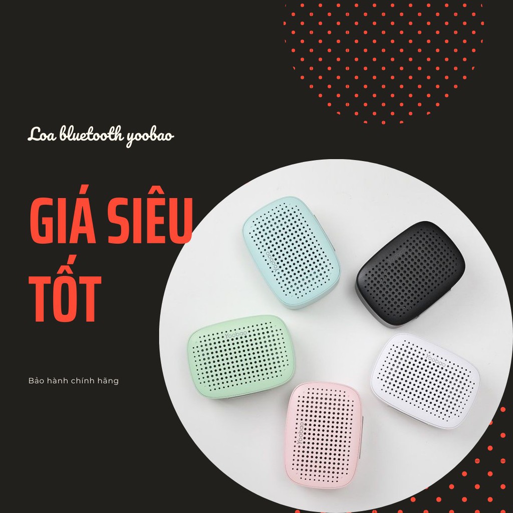 Loa Bluetooth Mini Yoobao M2- Bảo Hành Chính Hãng 12 Tháng, Loa Không Dây Kết Nối Bluetooth 5.0 - Nghe Nhạc Cực Hay