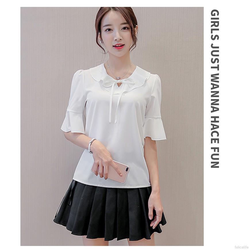 Áo kiểu Hàn Quốc mùa xuân vải chiffon