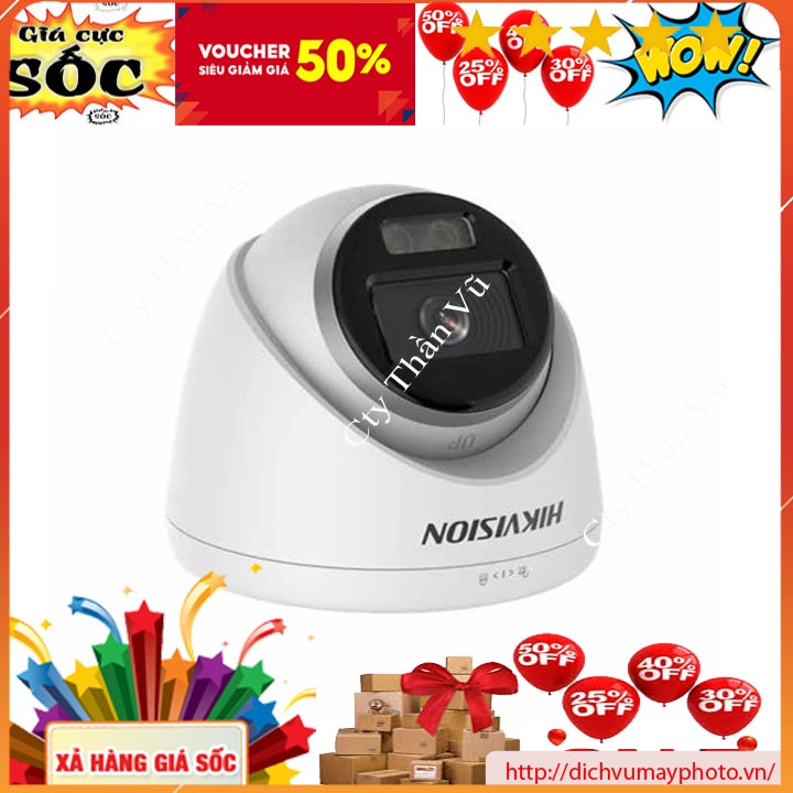 Camera IP Hik Có Màu 2mp DOME Có Poe, mã DS-2CD1327G0-L