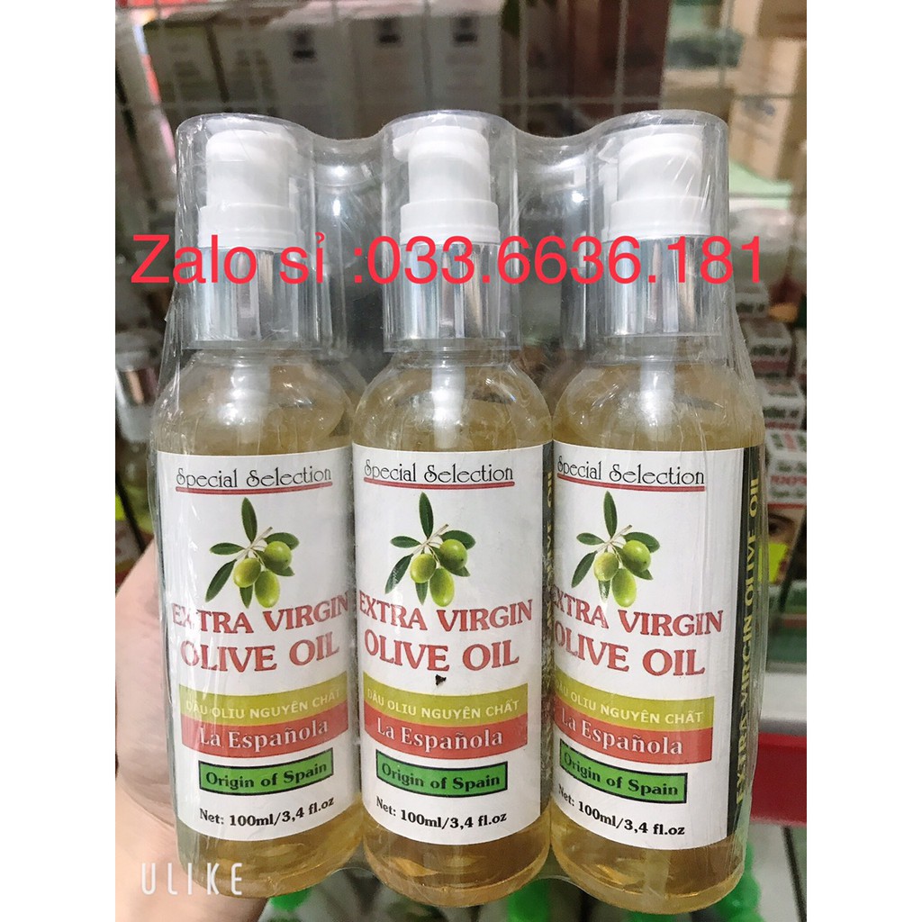 [chuẩn hàng cty 100%] dầu OLIVE EXTRA VIRGIN nguyên chất chai 100ml