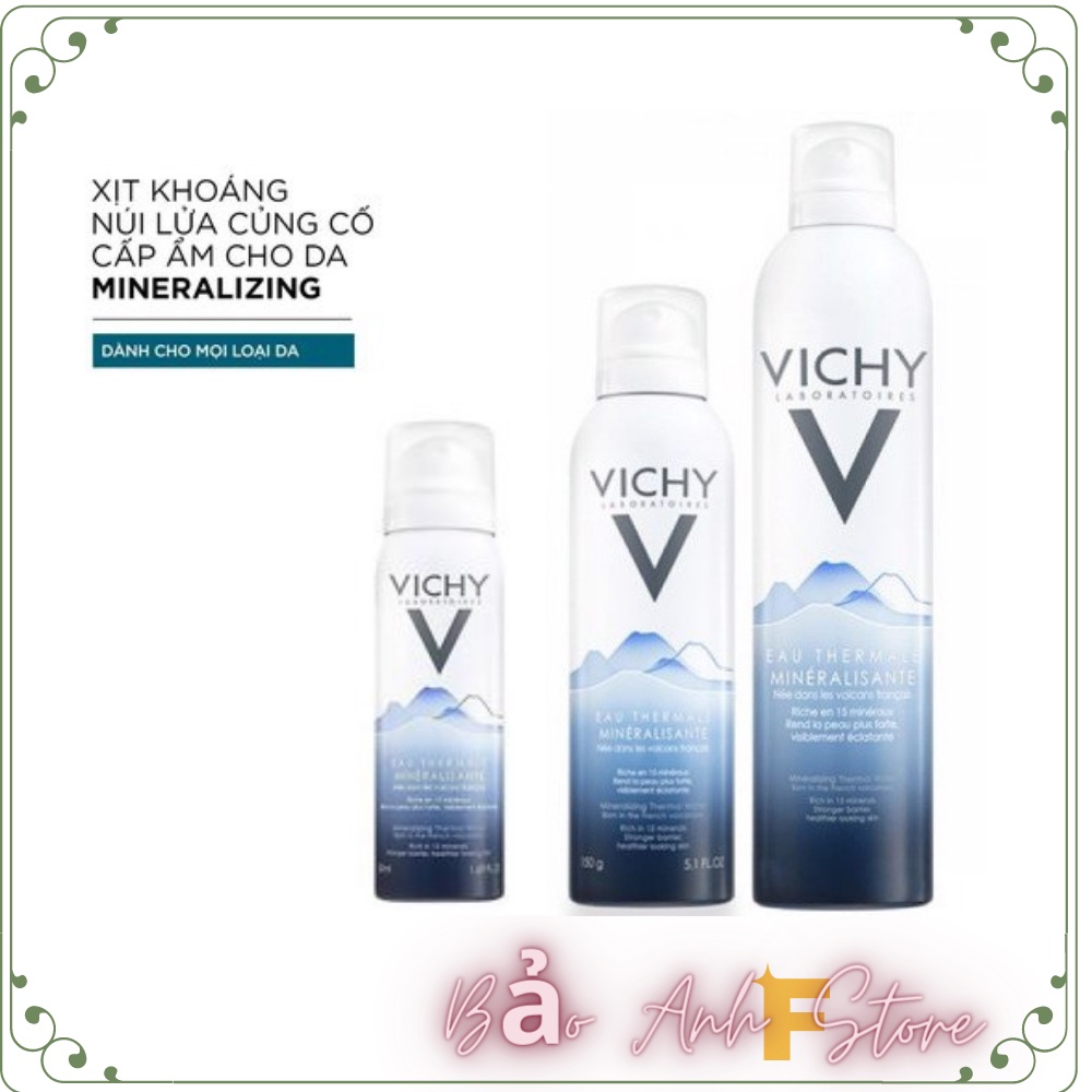 Xịt khoáng Vichy - sịt khoáng Vichi 50 -150 -300ml - xịt dưỡng da  vichy Eau Thermale Mineralizing Thermal Water