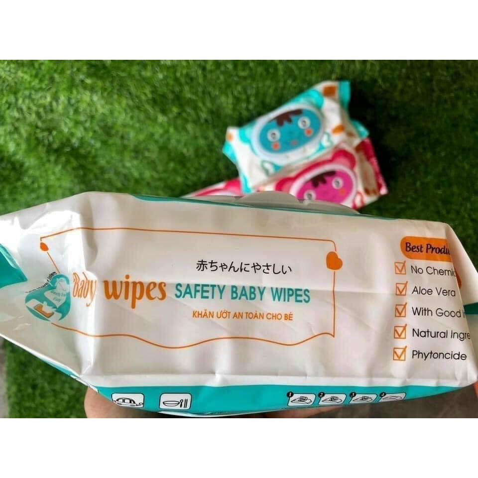 Combo 3 bịch khăn ướt Baby wipes 100 tờ