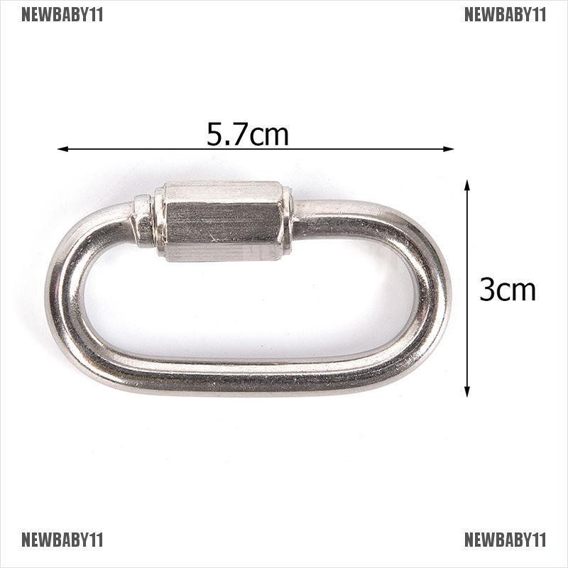 Móc Khóa Carabiner Dùng Leo Núi Bằng Thép Không Gỉ NEWBABY11