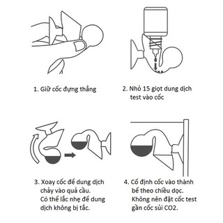 Bộ Test Co2 - Test Nồng Độ Hoà Tan Co2 Bể Thuỷ Sinh (Gồm Phễu & Dung Dịch)