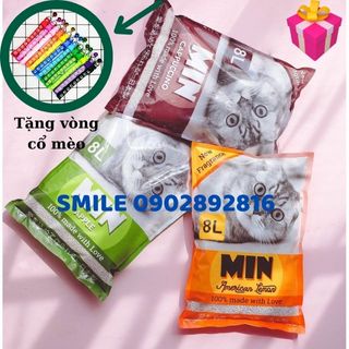 {TẶNG VÒNG CỔ MÈO} Cát vệ sinh cho mèo | Cát MIN 8L | Cát mèo Cát Nhật chính hãng