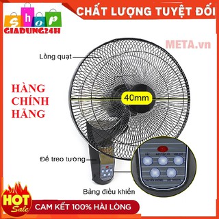 {FREESHIP}Quạt treo tường có điều khiển Vinawind 400XHĐ-Giadung24h
