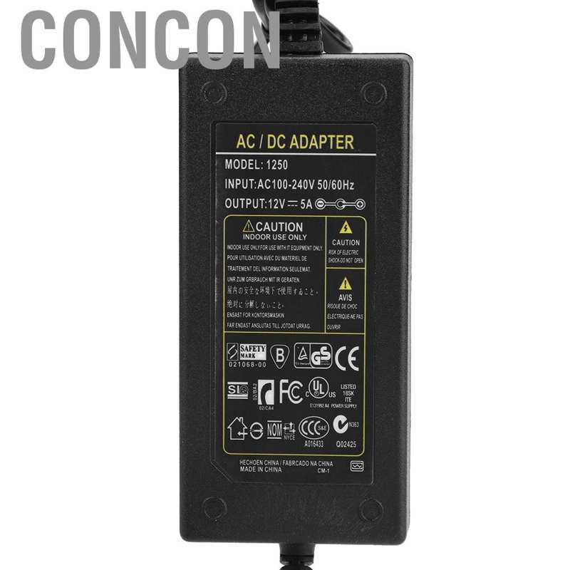 Bộ Nguồn 12v 5a Ac / Dc Cho Máy Chơi Game Mini 100-240v Phích Cắm Us