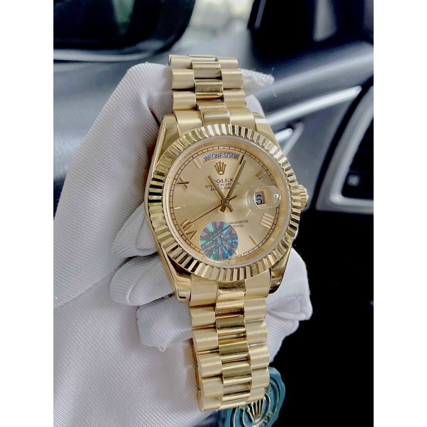 Đồng hồ nam Rolex DayDate 41mm máy cơ Miyota Nhật cao cấp, khung thép không gỉ 904l