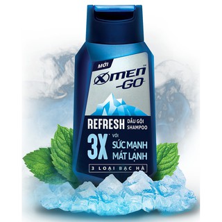 Dầu gội X-men Go Refresh 3X bạc hà chai 180g
