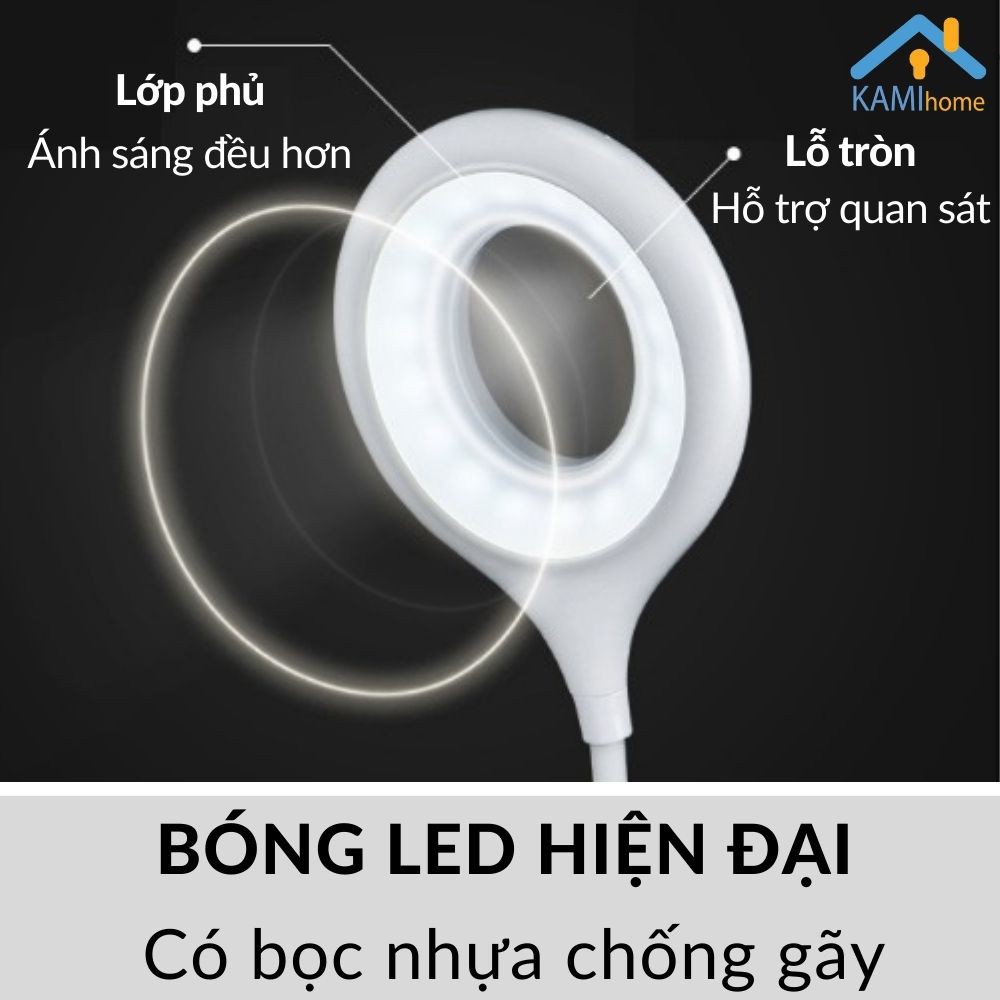 Đèn học để bàn chống cận thị cho trẻ em Pin sạc tích điện 1.200mAh bóng led cảm ứng không tỏa nhiệt