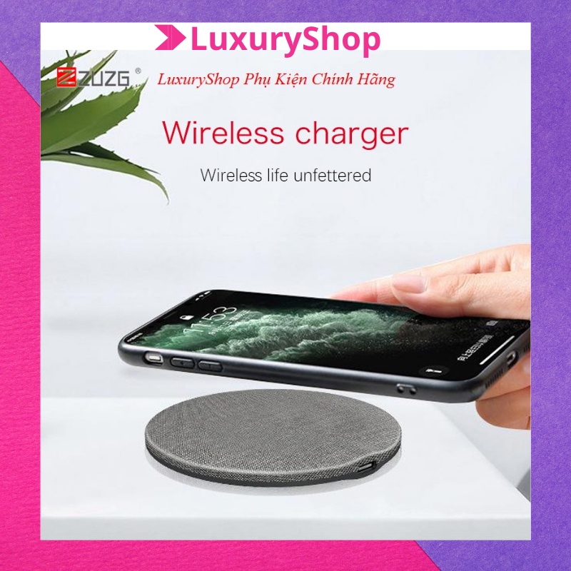 Sạc không dây đế sạc không dây nhanh 15W cho đt 8 trở lên, android