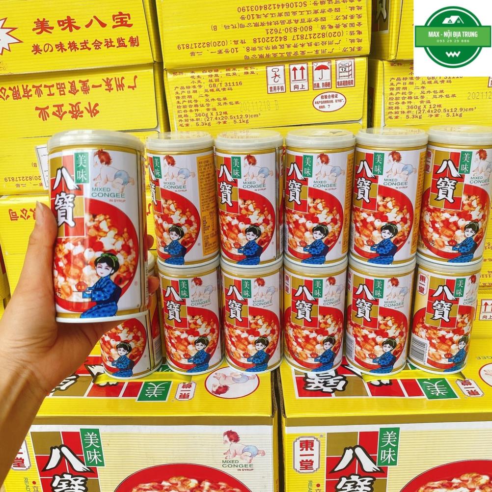 Thùng 12 Lon cháo sen Bát Bảo thập cẩm siêu ngon, bổ dưỡng