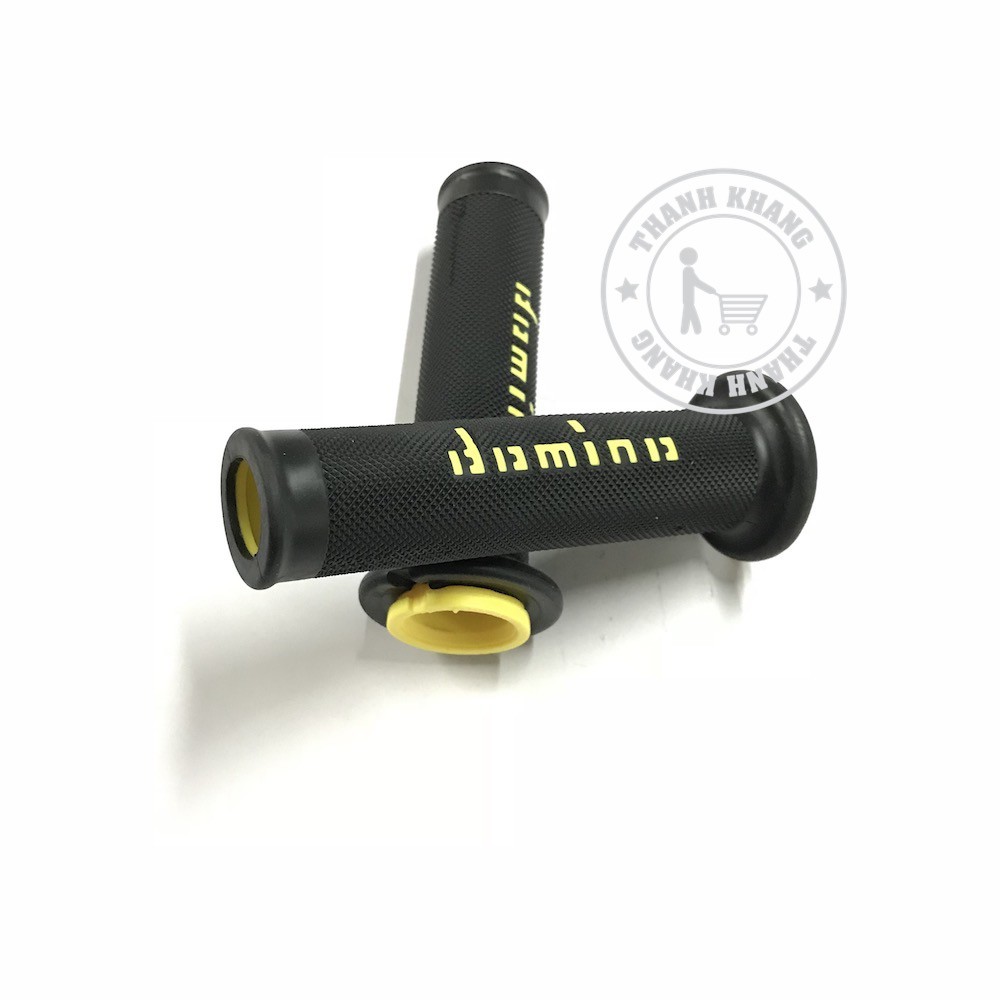 Sự kết hợp hoàn hảo cùm ga tăng tốc màu vàng và bao tay domino lá gắn mọi loại xe máy thanh khang 006001015 006001034