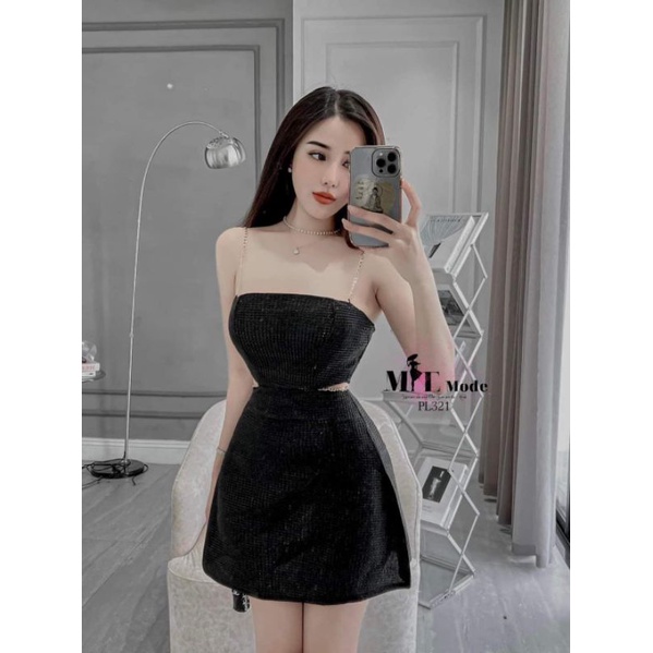 Váy đầm thiết kế Kim xa , đầm bling bling, chân váy chữ A phối .