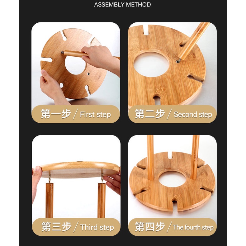 Giá Gỗ Tre Để Ly Rượu Vang Kiểu Dáng Sáng Tạo