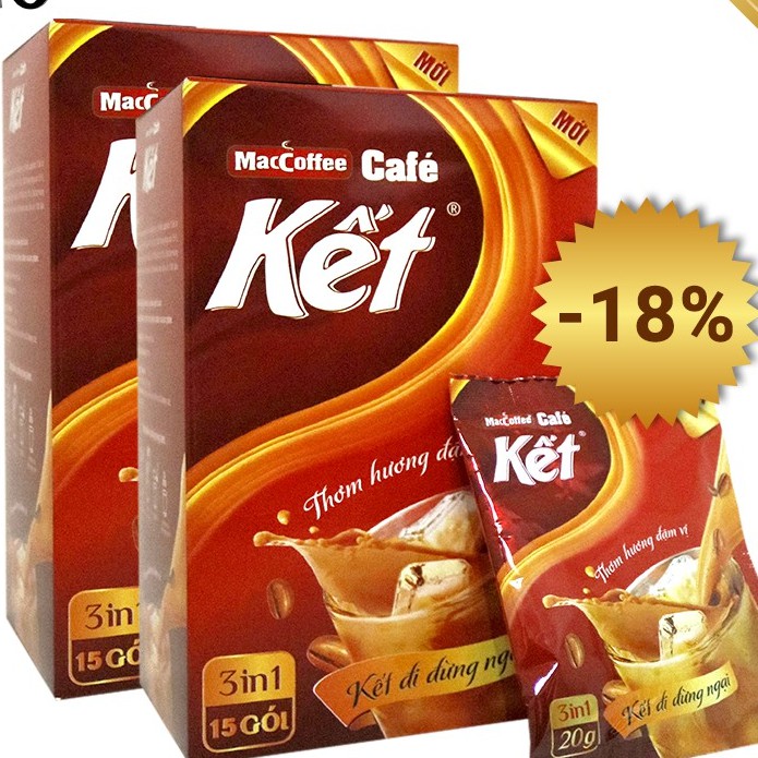 [Mã FMCGM25 - 10% ĐH 150K] Combo 2 Hộp MacCoffee Café Kết 300g