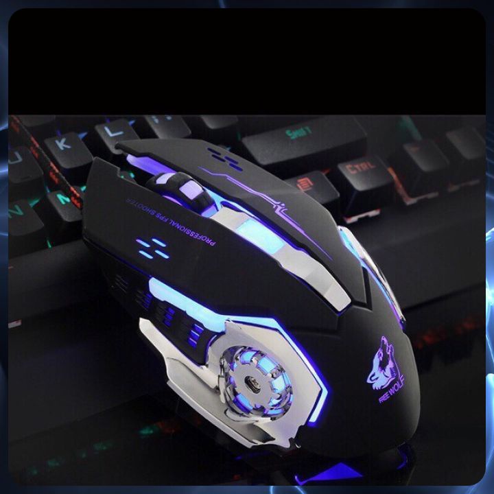 Chuột Máy Tính Có Dây Free Wolf V5 Chuột Gaming Có Dây Bọc Dù Chơi Game Led Cao Cấp