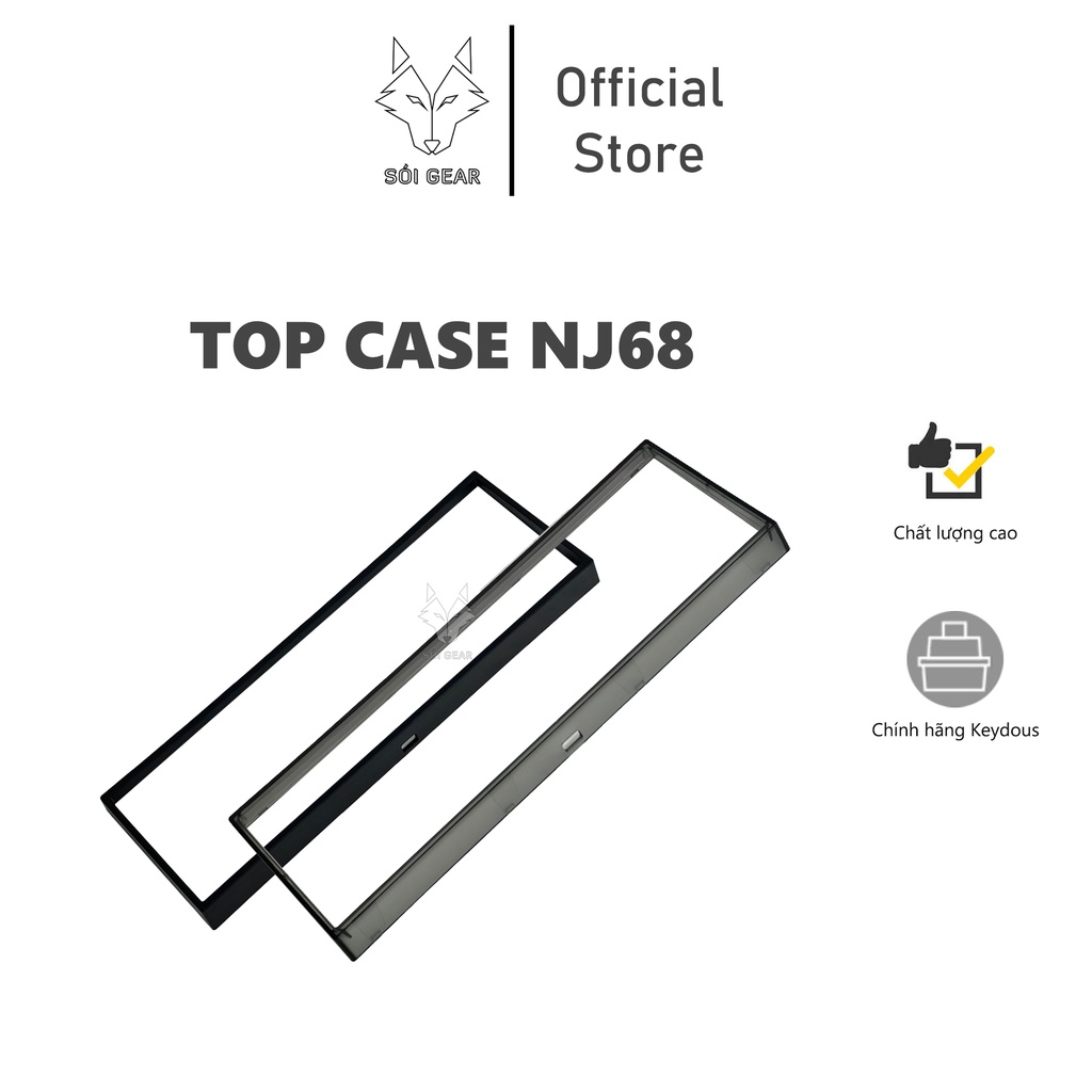 Khung bàn phím cơ NJ68 - Top case Smoke/Clear/Đen/Vàng