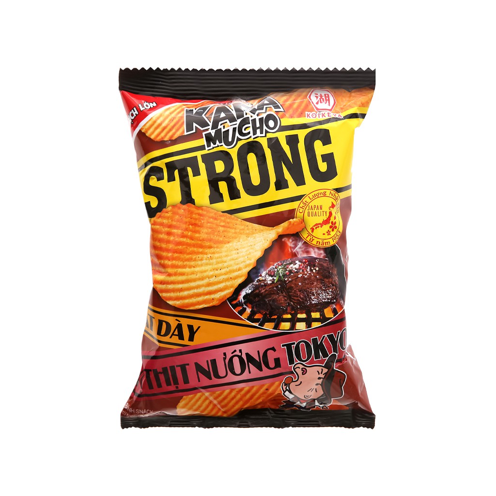 Snack khoai tây vị thịt nướng lát dày Karamucho gói 44g