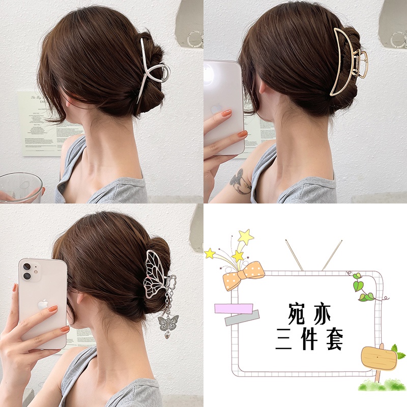 Kẹp tóc kim loại đính ngọc trai nhân tạo thời trang