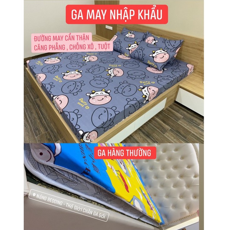 ga gối nhập khẩu [ GIÁ HỦY DIỆT - HÀNG MAY KỸ ] chất cotton pha thoáng mát , có thể giặt máy - màu cute