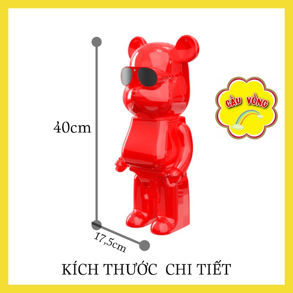 Loa bluetooth không dây chính hãng, Loa hình thú dễ thương nghe nhạc hay, Loa gấu Bearbrick  trang trí đẹp &quot;Hot 2022&quot;