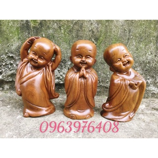 bộ tượng 3 chú tiểu tâm trí tịnh