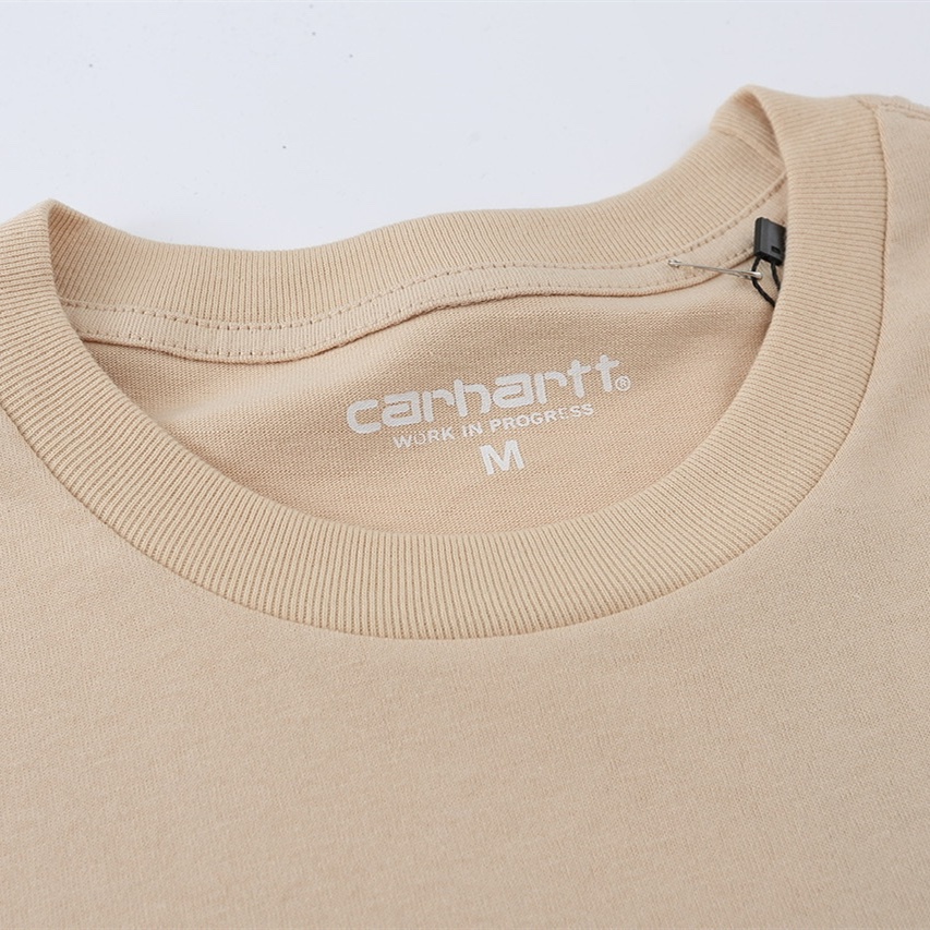 Áo sweater có túi tay dài màu trơn thêu logo Carhartt K87 cho cặp đôi
