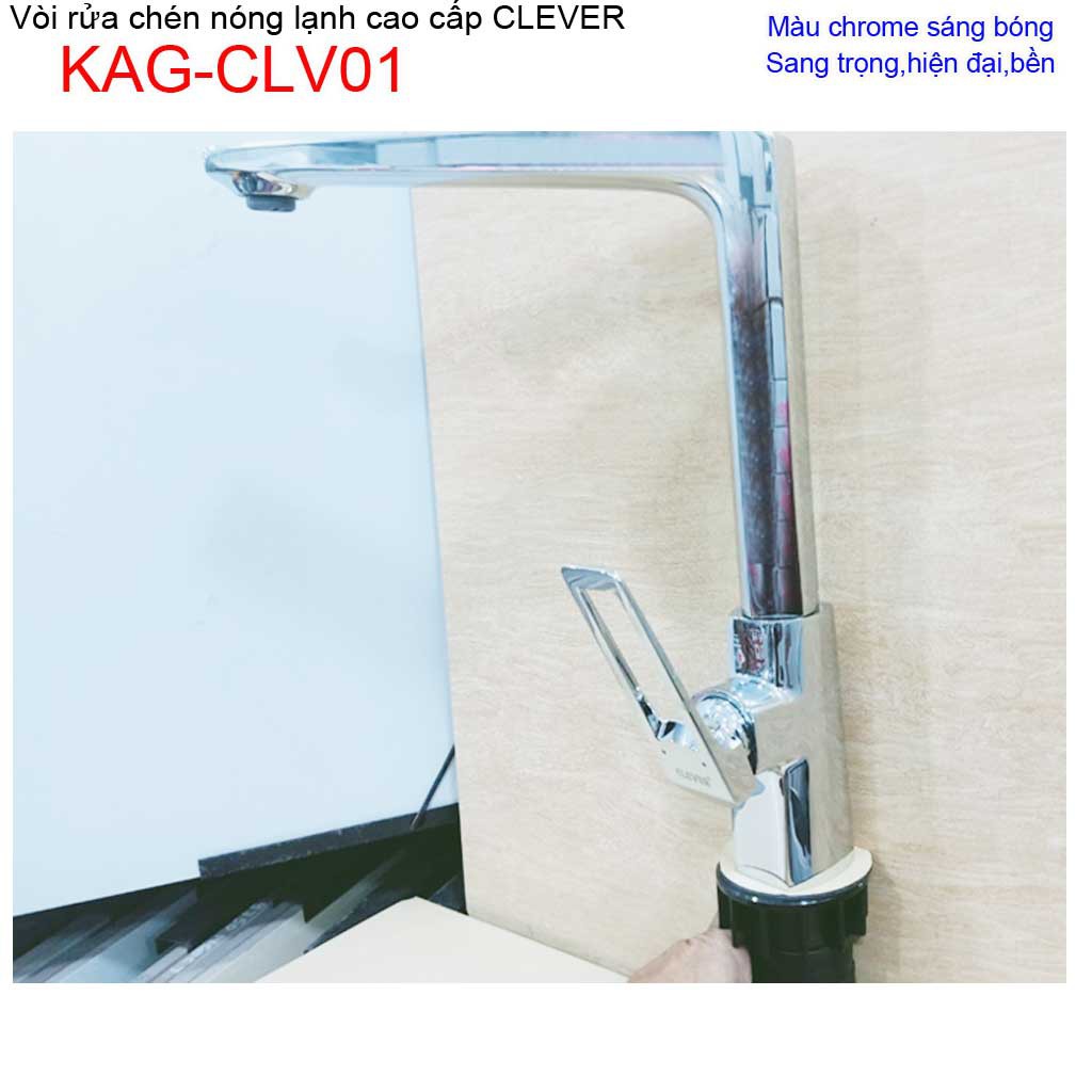 Vòi rửa chén bát KAG-CLV01, Vòi Clever nóng lạnh, vòi bếp nóng lạnh chậu rửa chén Clever