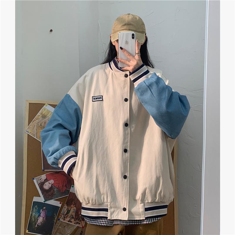 Áo Khoác Bóng Chày Vintage Thời Trang Nữ